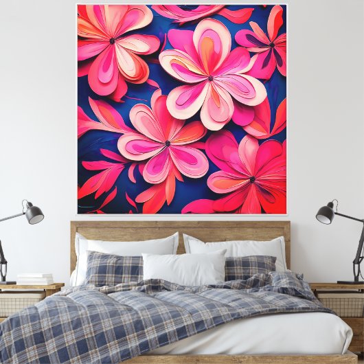 Abstracte Floral Canvas Afdruk (Insitu (Slaapkamer))