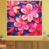 Abstracte Floral Canvas Afdruk (Insitu (Woonkamer))