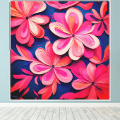 Abstracte Floral Canvas Afdruk (Insitu (Houten vloer))