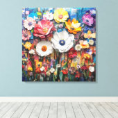 Abstracte Floral Canvas Art (Insitu (Houten vloer))