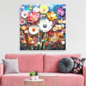 Abstracte Floral Canvas Art (Insitu (Woonkamer))