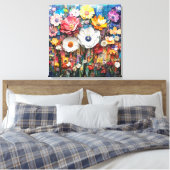 Abstracte Floral Canvas Art (Insitu (Slaapkamer))