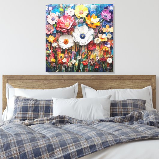 Abstracte Floral Canvas Art (Insitu (Slaapkamer))