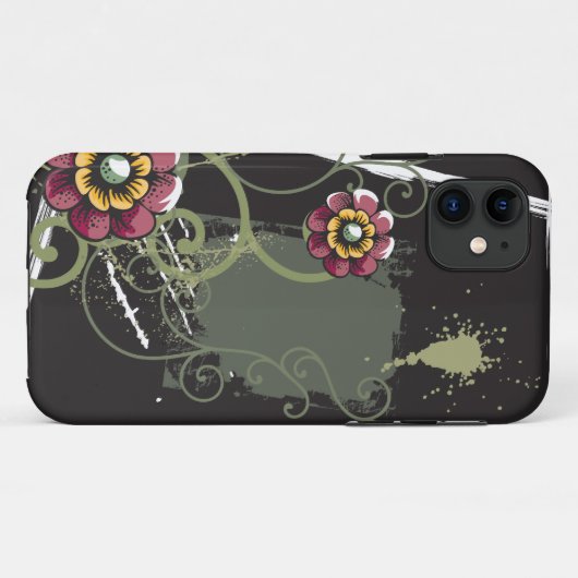 Abstracte Floral Case-Mate iPhone Case (Achterkant (horizontaal))