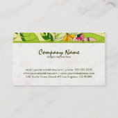 Abstracte Floral Collage 2 Visitekaartje (Achterkant)