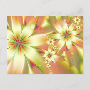 Abstracte Floral Colorful Flowers Elegant  Briefkaart