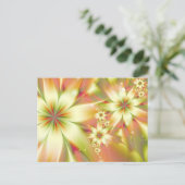 Abstracte Floral Colorful Flowers Elegant  Briefkaart (Staand voorkant)