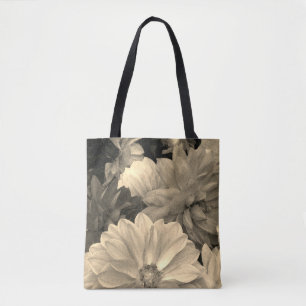 Abstracte Floral Dahlia Garden Flowers Canvas tas