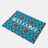 Abstracte Floral Doormat Deurmat (Schuin)