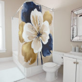 Abstracte Floral Douchegordijn (In situ)