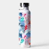 Abstracte  Floral en Deer Art Monogrammen Waterfles (Rechts)