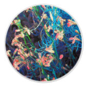 Abstracte Floral Fantasy Keramische Knop (Voorkant)