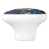 Abstracte Floral Fantasy Keramische Knop (Zijkant)