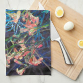 Abstracte Floral Fantasy Theedoek (Quarter Fold)