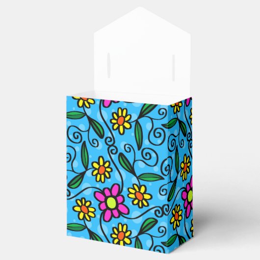 Abstracte Floral Favor Box Bedankdoosjes (Geopend)