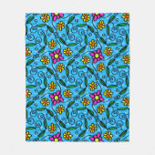 Abstracte Floral Fleece Blanket Deken (Voorkant)