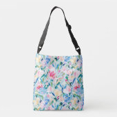 Abstracte Floral geschilderde kunst Crossbody Tas (Achterkant)
