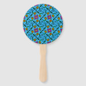Abstracte Floral Hand Fan Handwaaier (Achterkant)