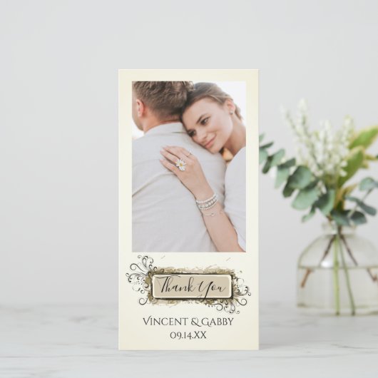 Abstracte Floral Hartelijk dank Bedankkaart (Staand voorkant)