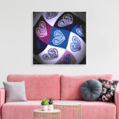 Abstracte Floral Heart met licht effect Canvas Art Afdruk (Insitu (Woonkamer))