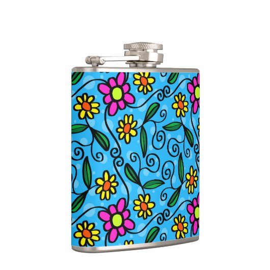 Abstracte Floral Heupfles (Rechts)