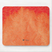 Abstracte Floral in de Oranje Stains Background Muismat (Voorkant)