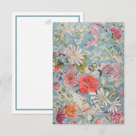 Abstracte Floral Kaart (Voorkant / Achterkant)