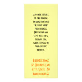 Abstracte Floral Leaf Border Sjabloon Reclamekaart (Achterkant)