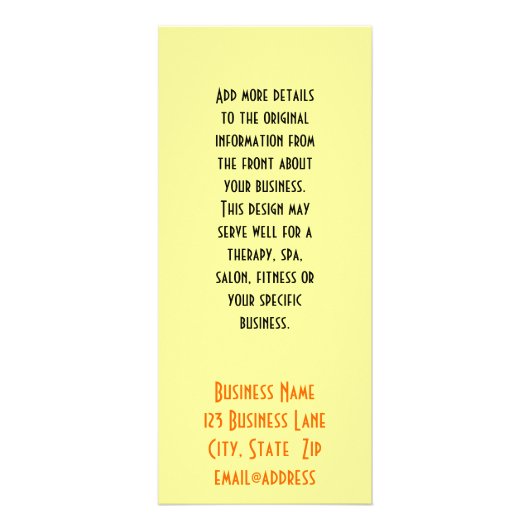 Abstracte Floral Leaf Border Sjabloon Reclamekaart (Achterkant)