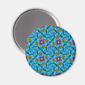 Abstracte Floral Magnet (Voorkant / Achterkant)