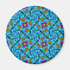 Abstracte Floral Magnet