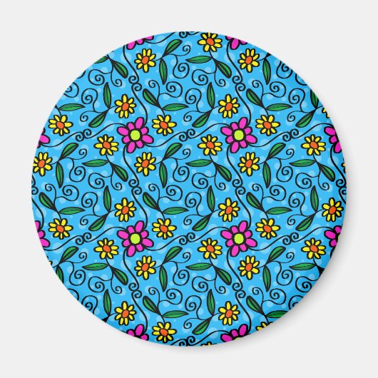 Abstracte Floral Magnet (Voorkant)