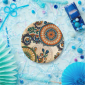 Abstracte Floral Mandala Papieren Bordje (Feest)