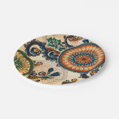 Abstracte Floral Mandala Papieren Bordje (Gekanteld)