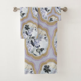 Abstracte Floral Medallion Bad Handdoek