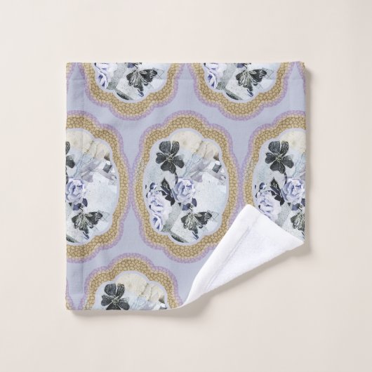 Abstracte Floral Medallion Bad Handdoek (Wasdoekje)