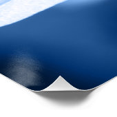 Abstracte Floral met blauwe toned Perfect Poster (Hoek)