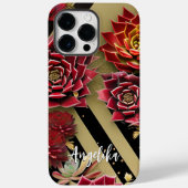Abstracte Floral met de minimale hoeveelheid rood  Case-Mate iPhone Case (Achterkant)
