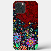 Abstracte Floral Modern Inspirivity iPhone Case (Achterkant)