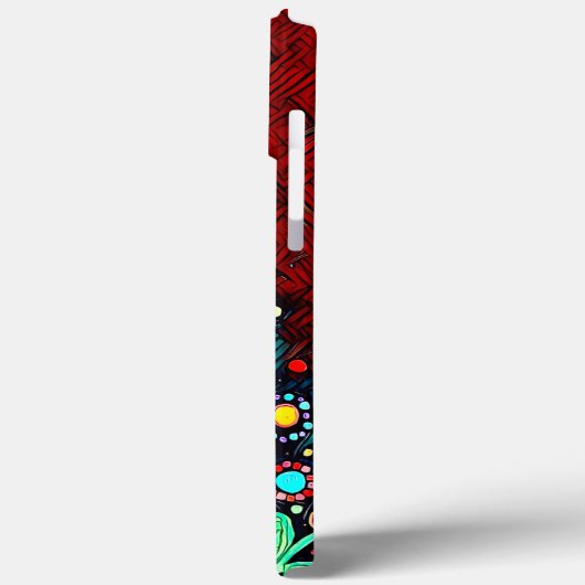 Abstracte Floral Modern Inspirivity iPhone Case (Achterkant / Links)