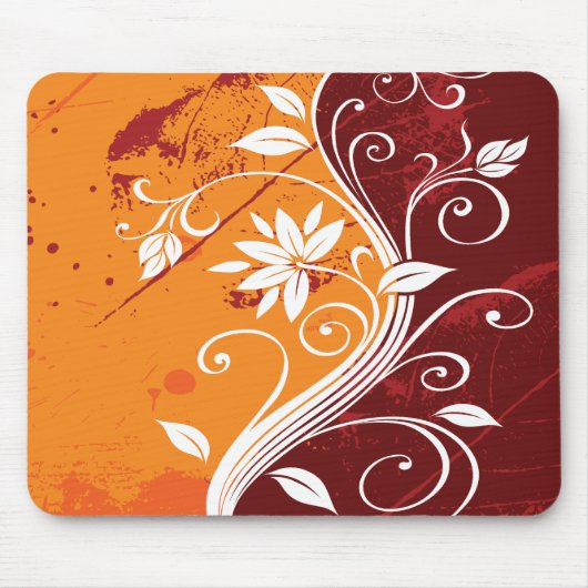 Abstracte Floral Mousepad Muismat (Voorkant)