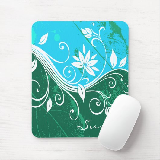 Abstracte Floral Mousepad Muismat (Met muis)