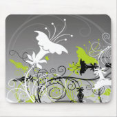 Abstracte Floral Mousepad Muismat (Voorkant)