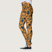 Abstracte Floral Mustard en Blue Chic-Leggings Leggings (Links)