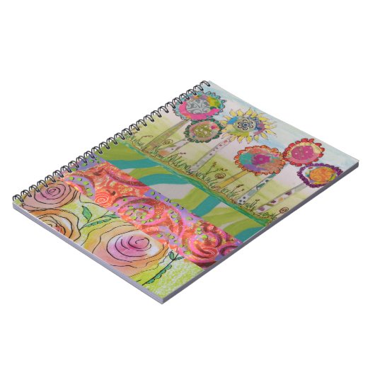 Abstracte Floral Notitieboek (Linkerzijde)