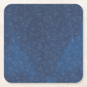 Abstracte Floral op de achtergrond van de Navy Blu Kartonnen Onderzetters (Voorkant)
