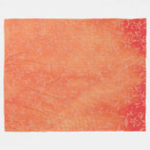 Abstracte Floral op de achtergrond van de Oranje g Fleece Deken (Voorkant (Horizontaal))
