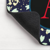ABSTRACTE FLORAL PATTERN CUSTOM INITIAAL Mousepad Muismat (Hoek)
