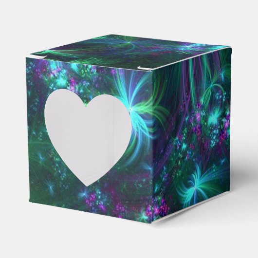 Abstracte Floral Pattern Heart Favor Box Bedankdoosjes (Voorkant Zijde)