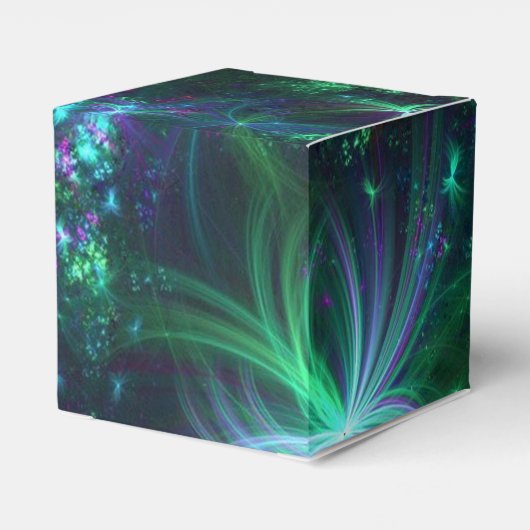 Abstracte Floral Pattern Heart Favor Box Bedankdoosjes (Achterkant)